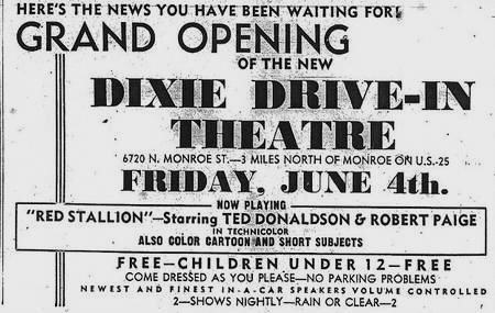 Dixie Drive-In Theatre Monroe MI - WaterWinterWonderland.com - Drive-I